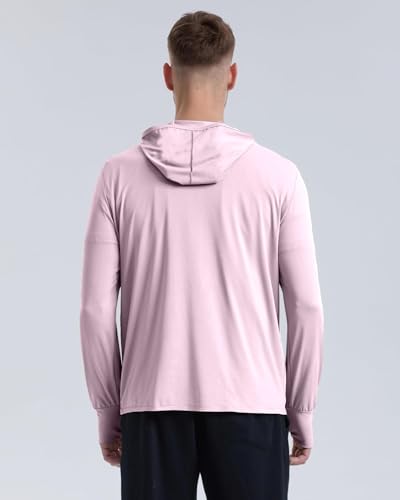 Image of DENIMHOLIC Men Full Zip Hoodie Jacket Long Sleeve Sunscreen jacket for men UV Protection UPF 50+ Lightweight Summer jacket for men sun protection For bike gym trekking