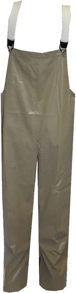 Image of Tingley Magnaprene O12007 Overalls, Extra-Large, Yellow | Taped seams for 100% waterproof protection, Stitched seams, Neoprene on nylon plain front overalls, Olive Drab