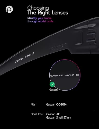 Image of Replacement Lenses for Oakley Gascan OO9014 60mm Sunglass - Precision Fit, UV Block & Impact Resistant