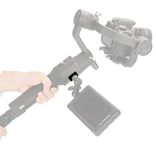 Image of SHOPEE Monitor Mount Holder Handheld Gimbal Al Alloy CNC Adapter Portable Extension 1 /4 Inch Screw External Monitor Plate Mount Compatible with Ronin S, Black