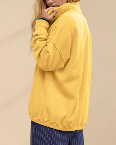 Image of Gacaky Sweatshirt for Women Oversized Casual Long Sleeve Button Henley Neck Pullover Tops Fashion Outfits Clothes