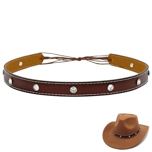 Image of Cowboy Hat Bands for Men and Women,Hatbands Belt for Cowboy /Western /Fedora /Cowgirl Hats Multicolor