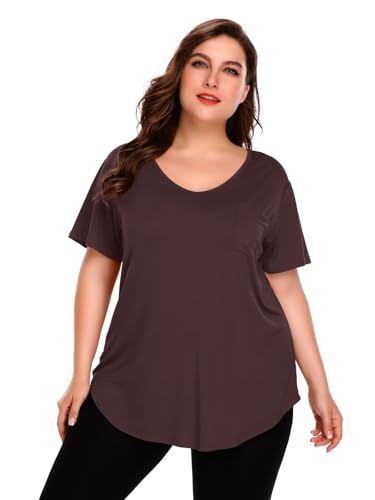 Image of BELAROI Women Plus Size Tops V-Neck Tunics Shirts
