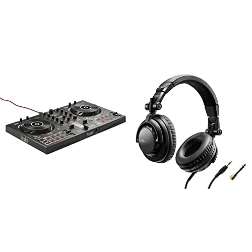 Hercules DJControl Inpulse 300 Controlador DJ USB, 2 Pistas con 16 Pads y Tarjeta de Sonido,...
