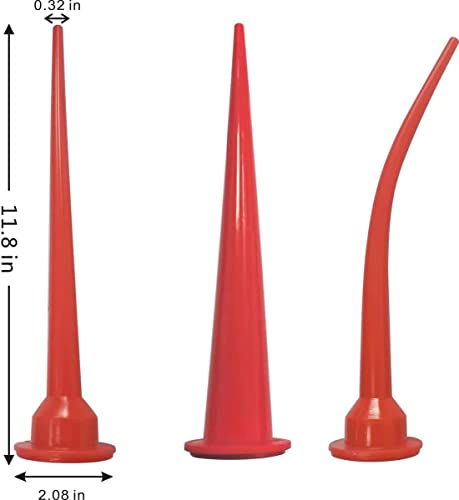 Caulking Nozzle of Sausage caulking Gun, Curved caulking Nozzle applicator, Replacement Extension Tool Used in Construction (3) - Image 2