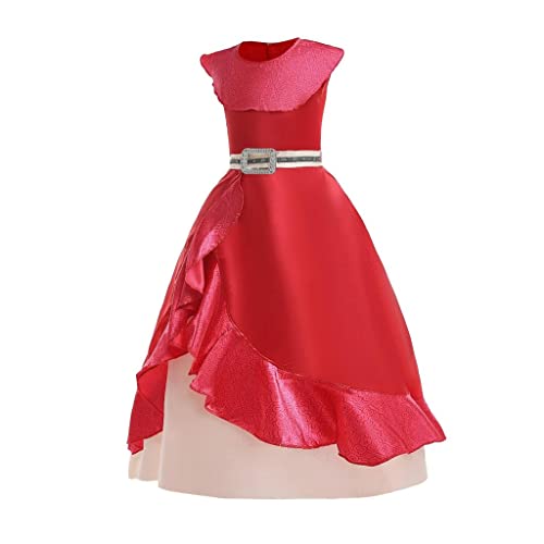 Vestido princesa flamenco rojo para niñas talla 8-10 miniatura 3