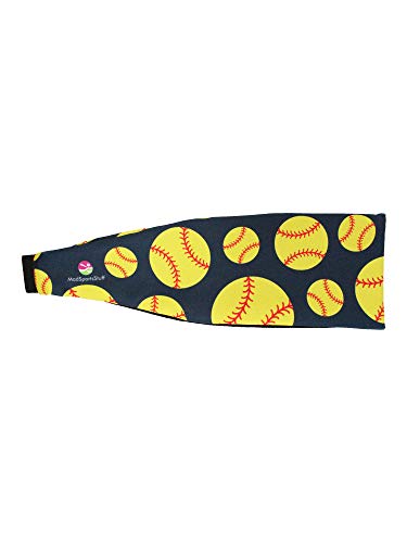 MadSportsStuff Crazy Softball Headband with Softball Logos2