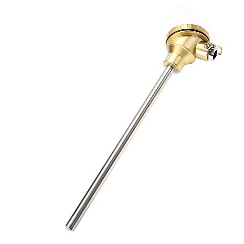 Fafeicy Thermoelementsensor Typ K, Temperatursensor mit Edelstahlsonde für Thermometer-Multimeter, Hochtemperaturbereich 0–1300 °C, 300 Mm Länge (30 mm)