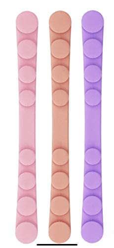 DAG Gear Reusable Silicone Band for Earloops - Water Resistant, Soft, Stretchable, Comfortable, Anti-Slip Mask Strap Extenders (3pack, Assorted2)