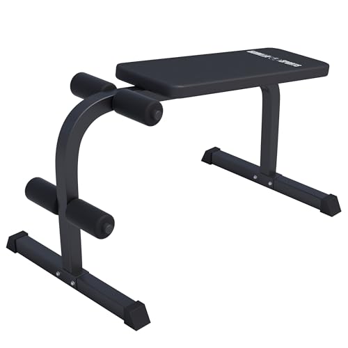 GORILLA SPORTS® Sit Up Bank - 120 x 67 x 63-49 cm, Gepolsterte Beinfixierung, bis 150kg Belastbar, Schwarz - Bauchtrainer, Hantelbank, Trainingsbank, Rückentrainer, Fitnessbank, Sit-Up-Bank GORILLA SPORTS® Sit Up Bank - 120 x 67 x 63-49 cm, Gepolsterte Beinfixierung, bis 150kg Belastbar, Schwarz - Bauchtrainer, Hantelbank, Trainingsbank, Rückentrainer, Fitnessbank, Sit-Up-Bank