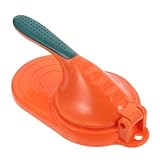 DIYEAH Prensa para Empanadillas Profesional de Plástico Base Naranja, Molde para Envolver Masa de 12 Cm, Herramienta Manual para Hacer Dumplings y Raviolis en Cocina Doméstica