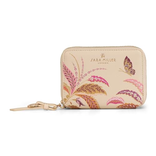 Sara Miller London Zip Around Wallet Womens Purse Clutch Coin Pocket and Card Holder Faux Leather Small Fern Garden