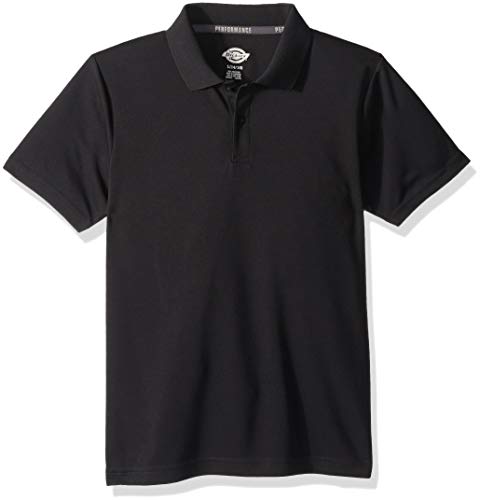 Dickies Boy's Big Performance Polo Shirt, Black, Large