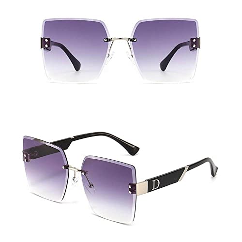 Lunettes de soleil vintage carrées sans monture rouges pour vos sorties en ville