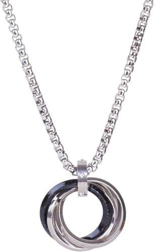 DAZZLIQ Neck Chain for Men & Boys Alpha Rocky Stainless Steel Multi Ring Pendant Necklace Men Locket Fashion Chain Stylish Men Chains Jewellery Perfect for Birthdays, Anniversaries & Special Occasions DAZZLIQ Neck Chain for Men & Boys Alpha Rocky Stainless Steel Multi Ring Pendant Necklace Men Locket Fashion Chain Stylish Men Chains Jewellery Perfect for Birthdays, Anniversaries & Special Occasions
