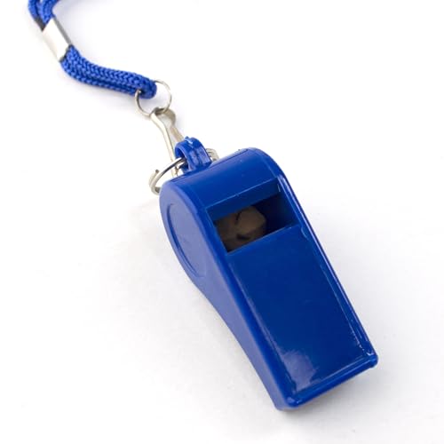 Silbatos de plástico con cuerda nylon, pack 2 unidades miniatura 4