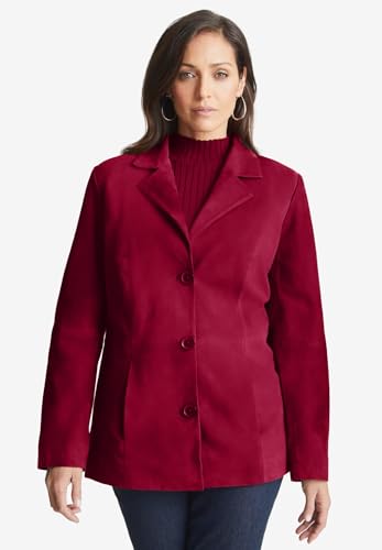 Jessica London Women's Plus Size Suede Blazer4