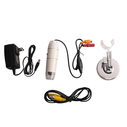 Geuxe 400X-1000X USB Microscope Professional Coms Sensor TV/AV Interface Digital Microscope for Electronics US Plug