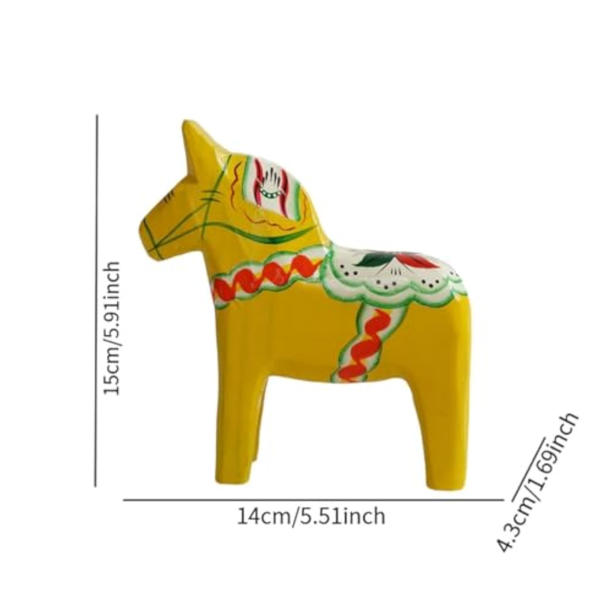 Dalecarlian Horse Sculpture with Bow Accent
