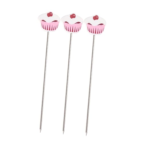 BEBEMOKO 3pcs Stainless Steel Cake Tester Reusable Baking Needles for Cake Muffin and Biscuit Testing Essential Kitchen Tool for Home Bakers Pattern