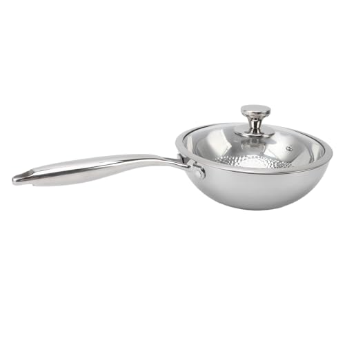 Wok de acero inoxidable Jiawu, capa triple con diseño martillado miniatura 2