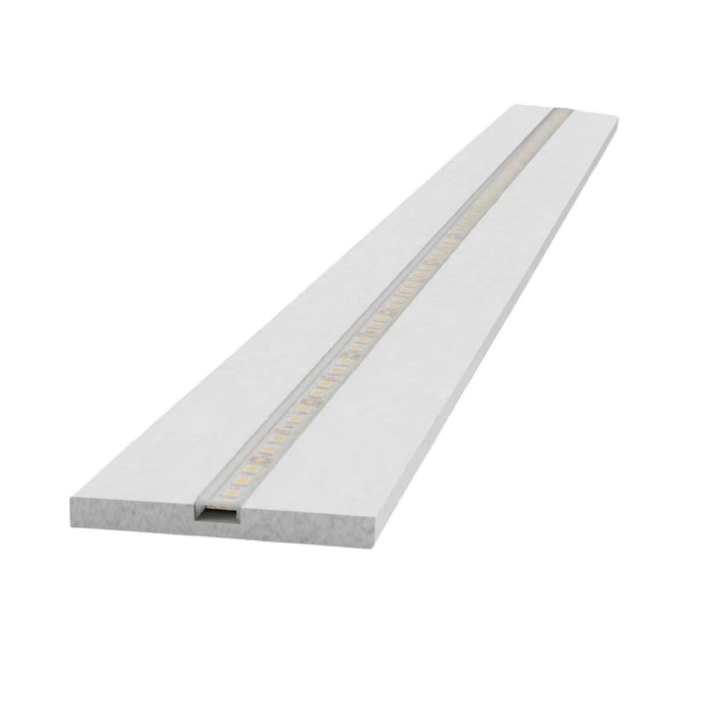 Kit 5 Profili LED da Incasso per Cartongesso 200 cm in Alluminio con Cover Satinata Profilo per Strisce LED fino a 6 mm Dissipazione del Calore Installazione a Scomparsa