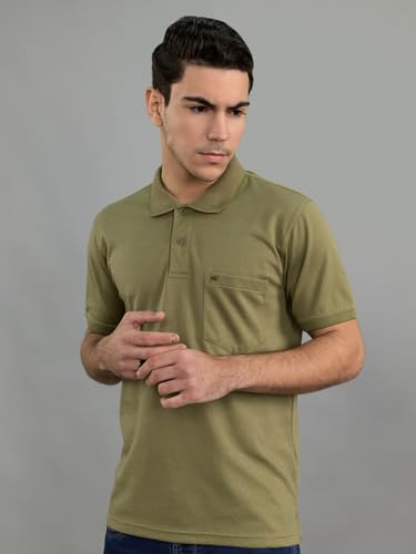 Image of Monte Carlo Mens Regular Fit Half Sleeve Solid Polo Neck T-Shirt (Pack of 1)