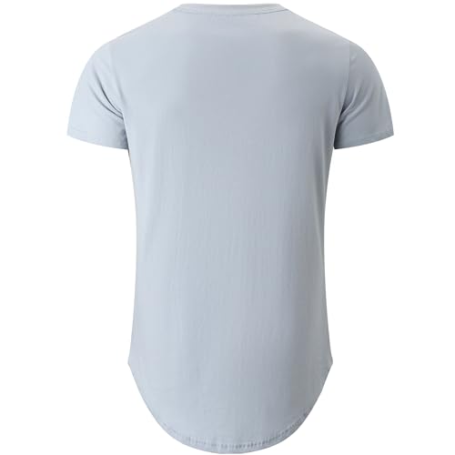 Image of KLIEGOU Men's 100% Cotton Longline T-Shirt, Pre-Shrunk Soft