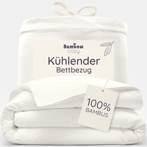 Beige Bettdecke Bezug | Bambus Stoff | Allergie Bettwäsche Set | Bettdecke Kühlend | Bettbezug Sommer und Winter | King Size Bettwäsche 220x240 Beige | Bambaw