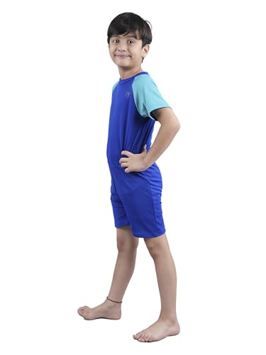 Image of KiddoPanti Boys & Girls Half Sleeve Mid Thigh Length Swim Suit