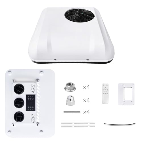DC 12V AC unit RV Rooftop Air Conditioner Ultra-thin cool & heat Fit for Motorhome van Truck cab cars Commercial Vehicles quiet Energy Saving Intelligent frequency conversion parking Air Conditioners