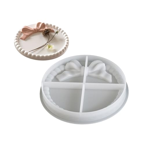 Molde De Silicona Fácil Limpieza Bandeja Redonda Resina Con Textura Para Elaborar Hermosas Bandejas Cuadradas Y Decoraciones Hogar Molde Platos Joyería