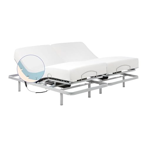 Geriafy - Cama Articulada Doble de Matrimonio con Colchón Visco Tencel (160x190)
