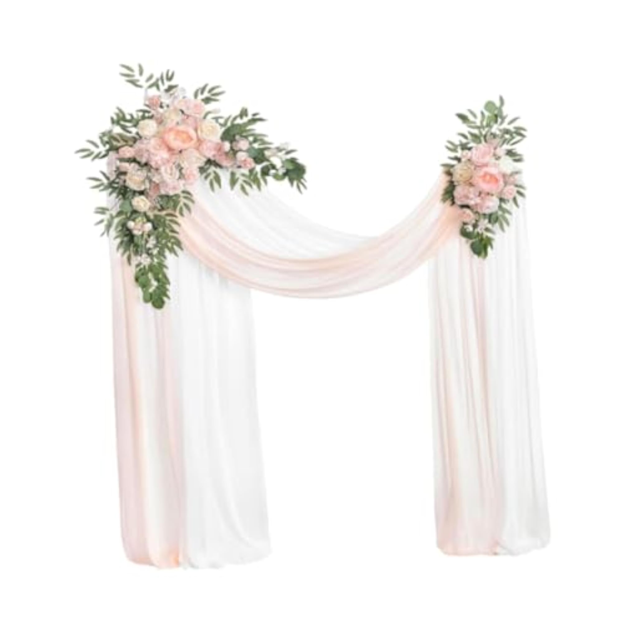 Artificial Wedding Arch Flowers with Drape