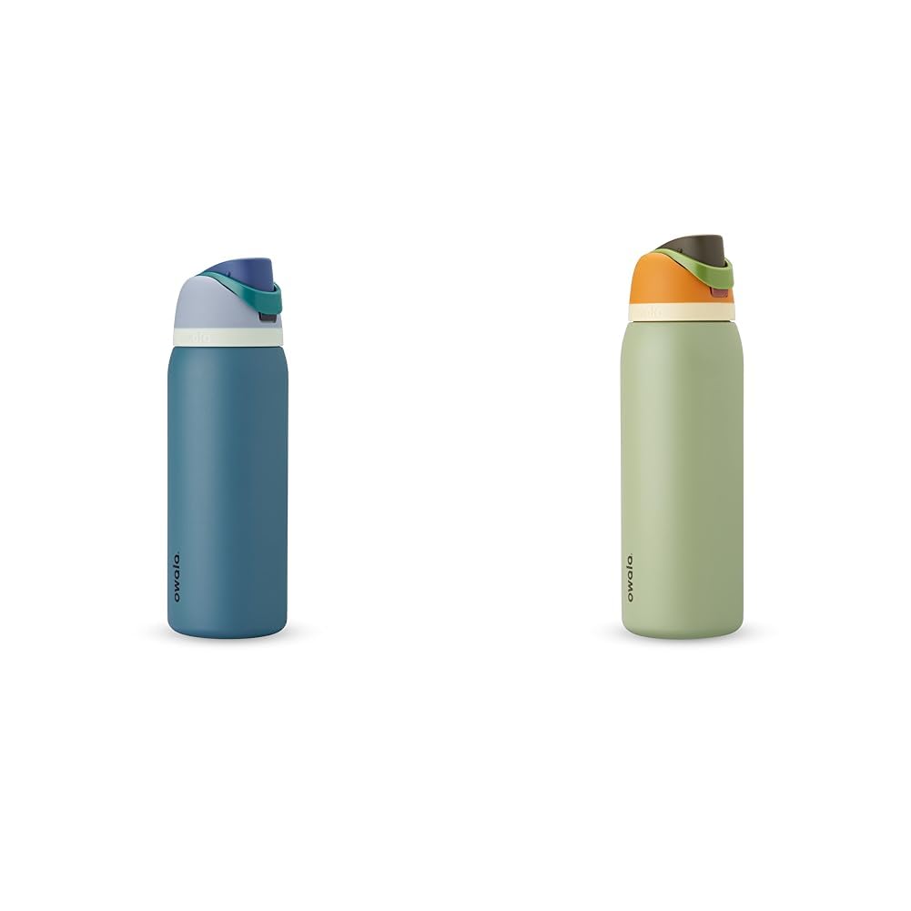 Owala FreeSip 40 oz Insulated Water Bottle 2-Pack (Denim & Camo Cool)