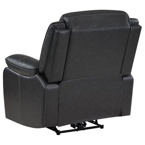 Sillón reclinable cuero sintético Gris oscuro miniatura 5