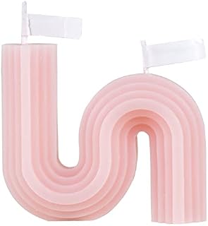 Soulnioi Decorative Candles Aesthetic S Shaped Candles Geometric Candles Soy Wax Candles for Trendy Home Office Aesthetic Room Minimalist Decor Candle (Black)
