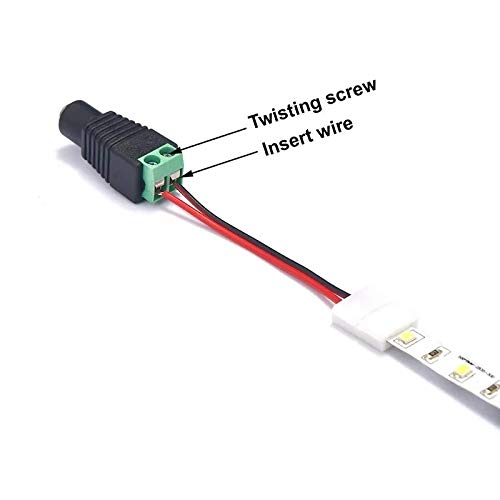Global Tech CCTV Camera 5.5mm x 2.1mm DC Power Cable Male Plug Connector Adapter, Can Also be Used for RGB Controllers 1 Pc 2