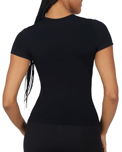 Yogalicious Basic Short Sleeve T-Shirt 2 Pack Soft Slim Fit Gym Shirt for Women3