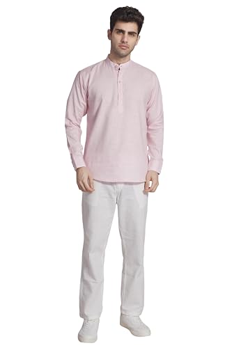 Image of DIVISIVE Men's Slim Fit Full Sleeves Cotton Short Kurta
