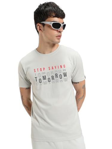 T-shirt pour homme Bewakoof avec imprimé graphique coupe régulière en coton