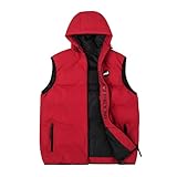 Chaqueta genérica sin mangas para hombre otoño e invierno cálido chaleco chaqueta con capucha doble cierre claro ultraligero chaqueta acolchada acolchada Parka chaqueta moda hombre chaqueta invierno