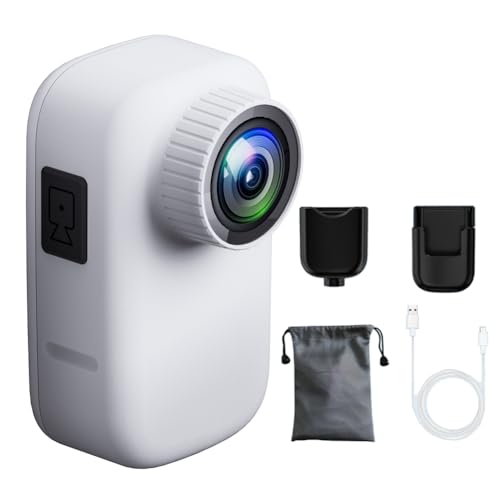 Joselin Cámara de Acción para Pulgar Anti-Vibración 4K WiFi Cámara de Bolsillo Control Remoto Inalámbrico Ciclismo Al Aire Libre Bodycam Cámara Deportiva B