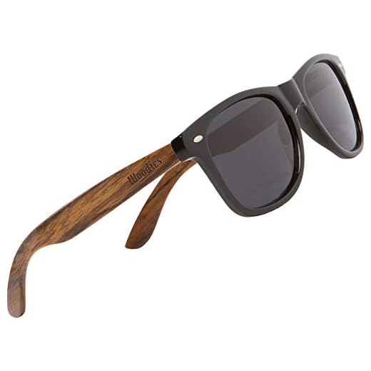 Woodies Walnut Wood Sunglasses with Dark Polarized Lenses for Men and Women | 100% UVA/UVB Ray Protection