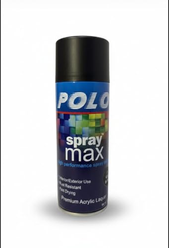 Image of Polo Spray Paint for Metal,Wood,Walls and Automotive Cars,Bikes(Multipurpose)|Quick Drying|Durable|400ml (Matt Black)
