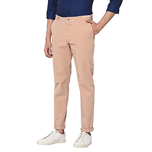 Image of blackberrys Me. Peach Coloured Mens Trousers (Size: 32)-EK-Kayak # Peach