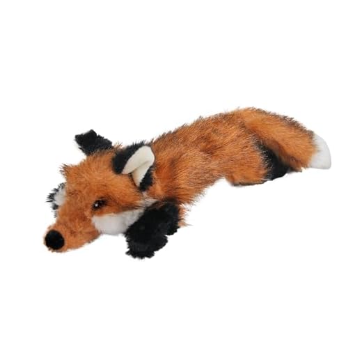 ALL FOR PAWS Dog Squeaky Fox Toy, Stuffed Animal Pet Plush Toys Squeak Chew Toy for Dogs Large