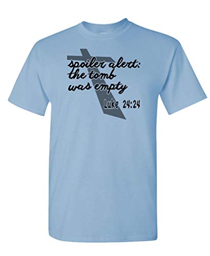 LSA Apparel Spoiler Alert The Tomb was Empty - T-Shirt, Light Blue, 2XL