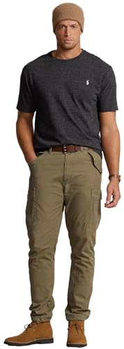 Image of POLO RALPH LAUREN Mens Big & Tall Crew Neck T-Shirt (2LT, BlackHtr)