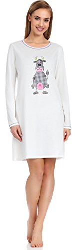 Italian Fashion IF Chemise de Nuit Lingerie Vêtement d'intérieur Femme 91L3N1 New 0115(Ecru-2, L)